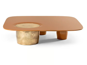 JOSS - Square low wooden and metal coffee table _ HESSENTIA | Cornelio Cappellini